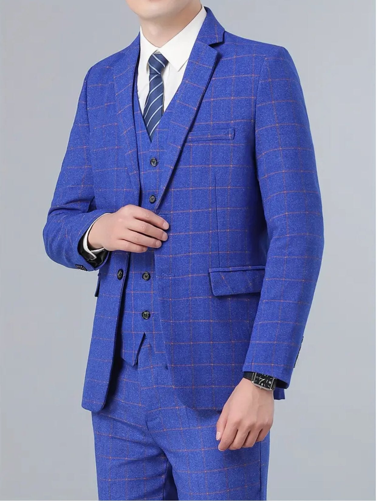 2 - Piece Slimming Formal Suit - Tweed Spring - QR266317 - SimonVon Shop