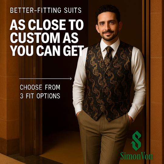 Black Gold Floral Jacquard Silk Wastcoat Vest Handerchif Cufflinks Tie Vest Set- Mj-0123