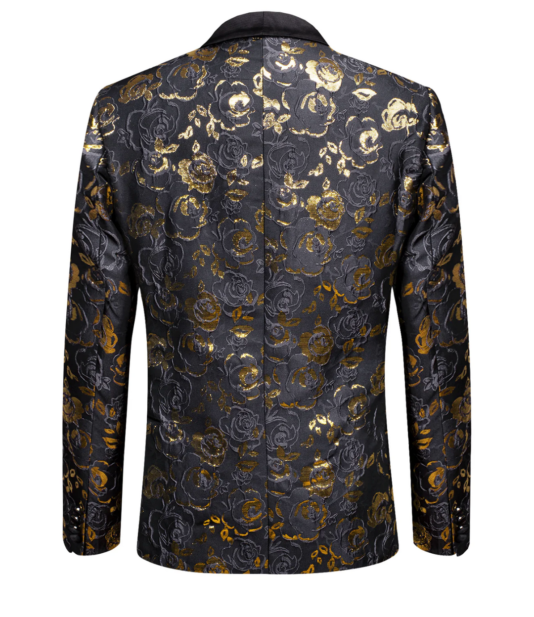 Luxury Black Golden Floral Men's Suit Set-XX-1032