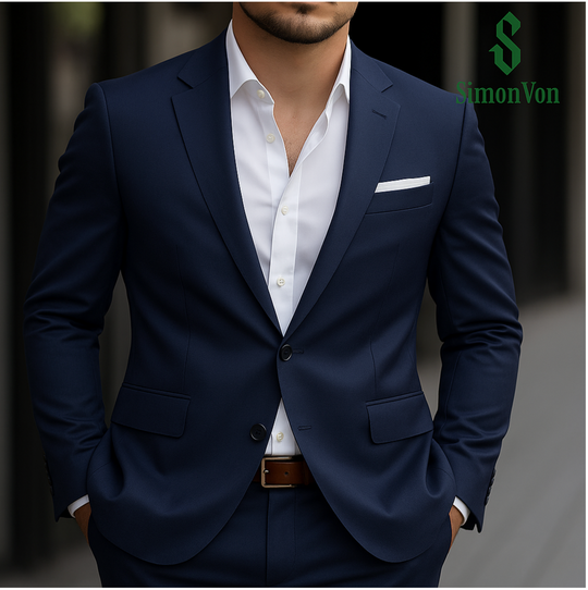 Men's Slim Fit 2-Piece Suit Set-QB270201