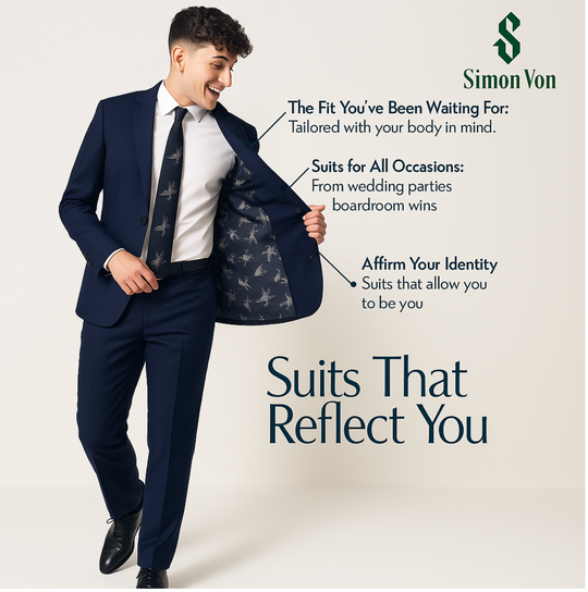 Men's Slim Fit 2-Piece Suit Set-QB270201