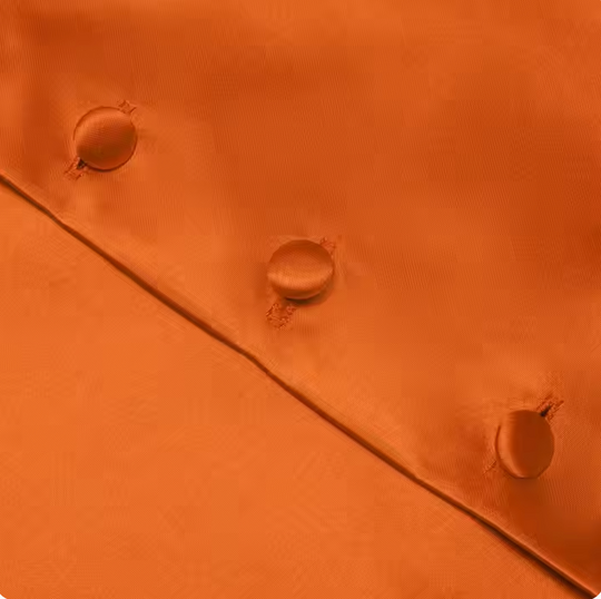 Orange Solid   Waistcoat Silk Style Men's Single Vest - MJ3516