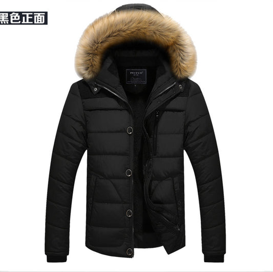 Black Mens Hooded Down Coat Winter Warm Ultra Light Down Jacket - SimonVon Shop