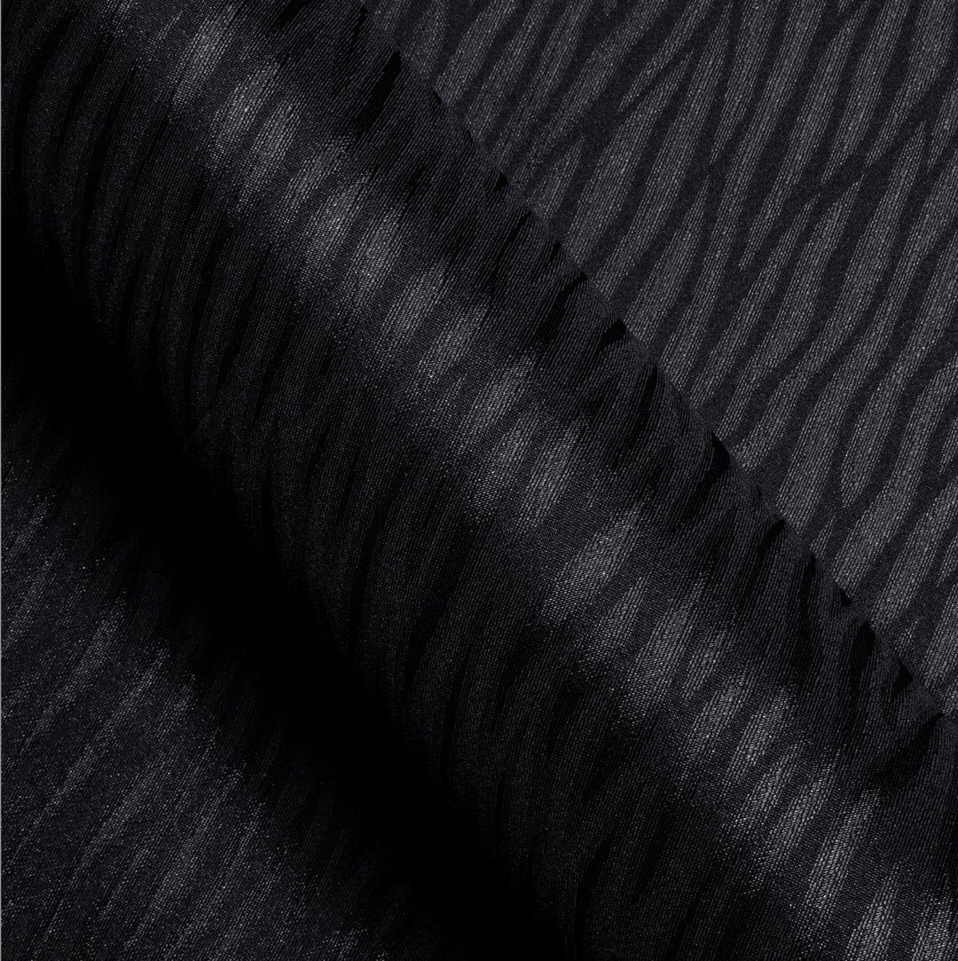 Black Ripple Silk Men's Shirt - CY - 0681 - SimonVon Shop