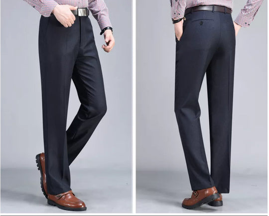 Blue Hidden Grid 108 Mens Formal Trousers - SimonVon Shop