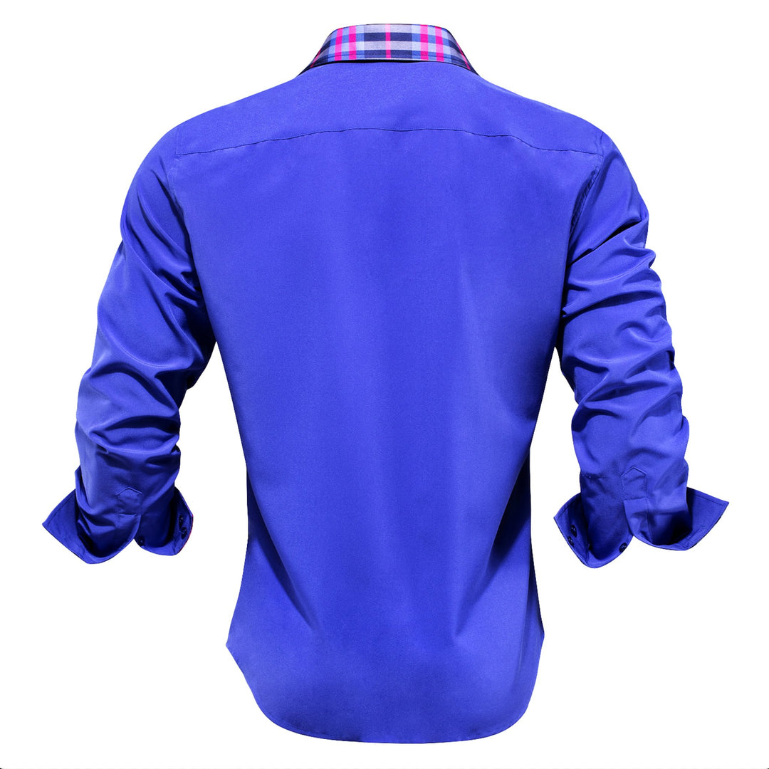Blue Red Stitching Shirt - CY - 1212 - SimonVon Shop