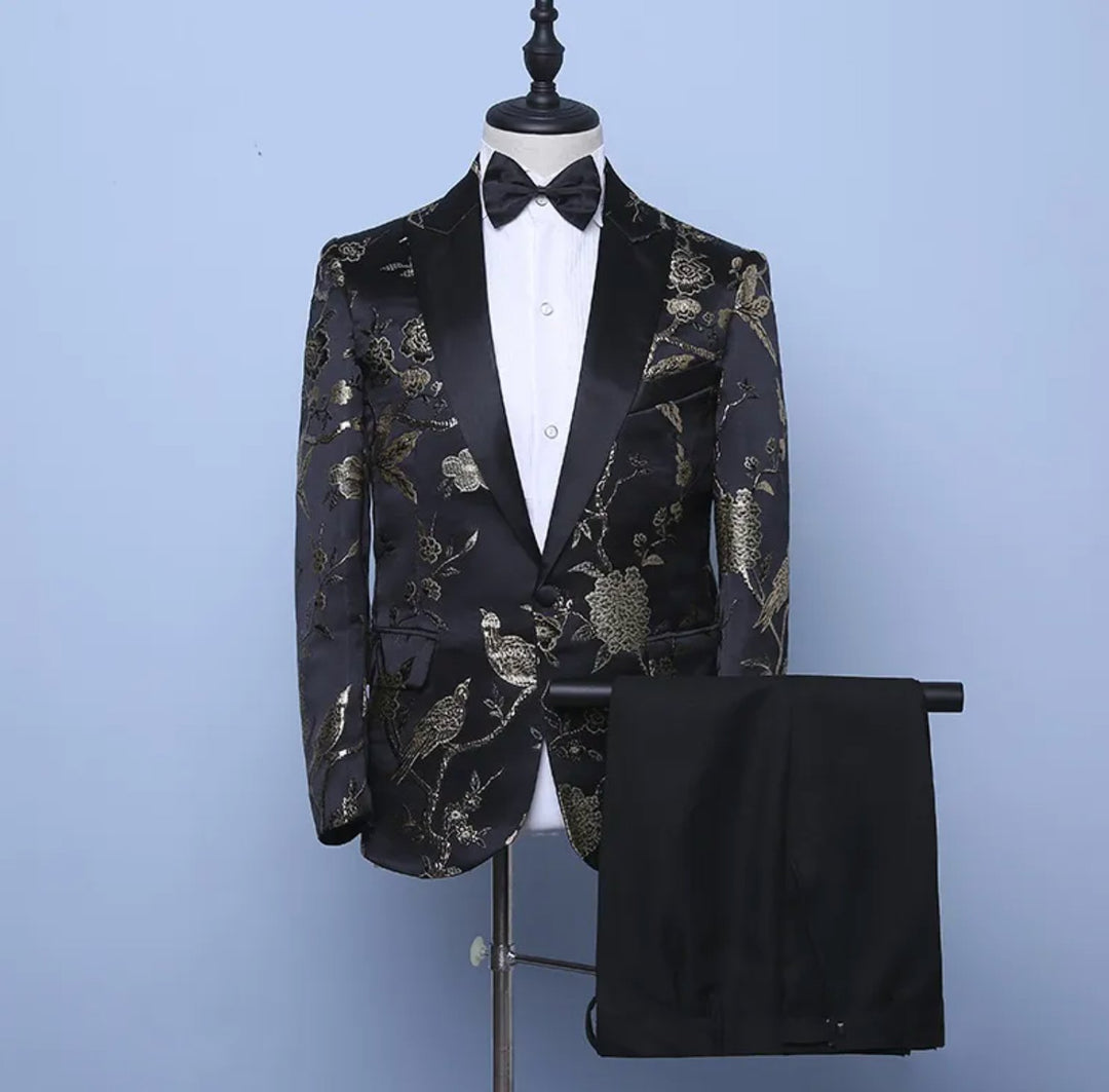 Groom Wedding Suit Pattern Fashion Tuxedo Suit Men Slim - Fit Mens Blazer - JM8501 - SimonVon Shop