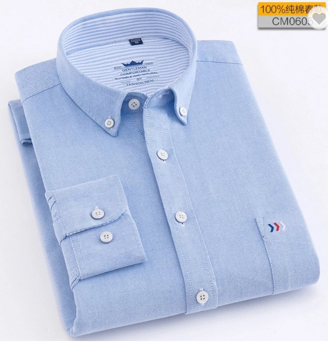 Light Blue High - Quality Business and Casual shirt Cotton Long sleeve - SimonVon Shop