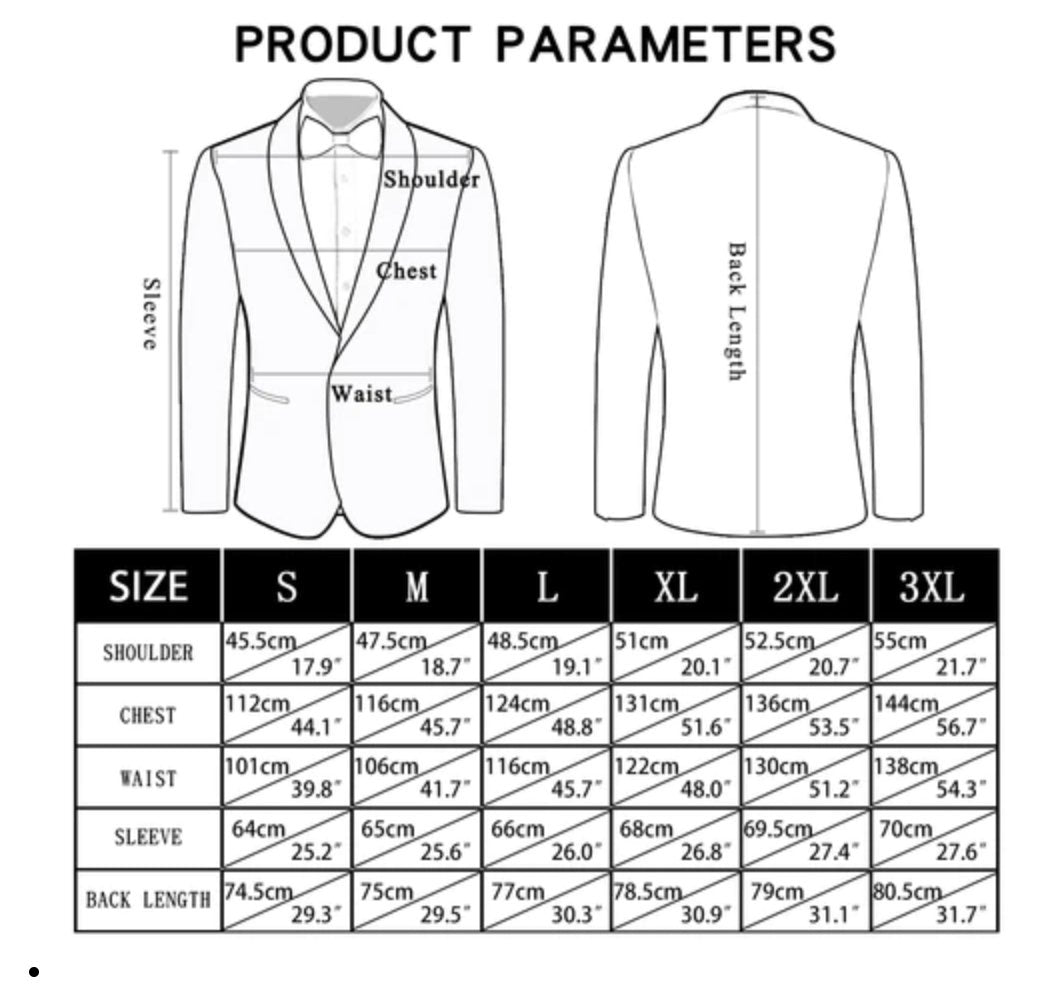 Men's Dress Party Black White Suit Jacket Slim One Button Stylish Blazer XX - 1018 - SimonVon Shop