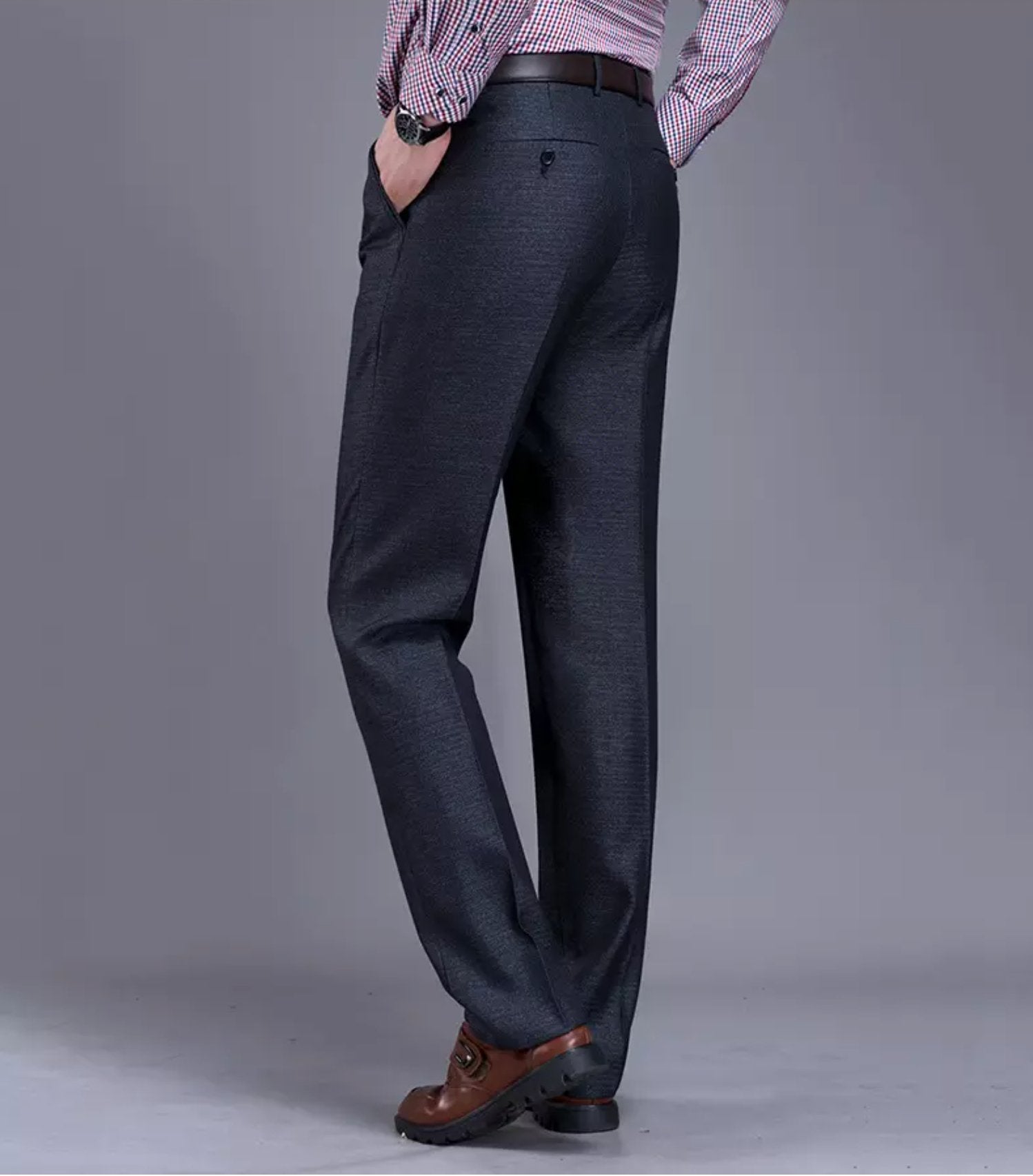 Middle Grey Mens Formal Trousers - SimonVon Shop