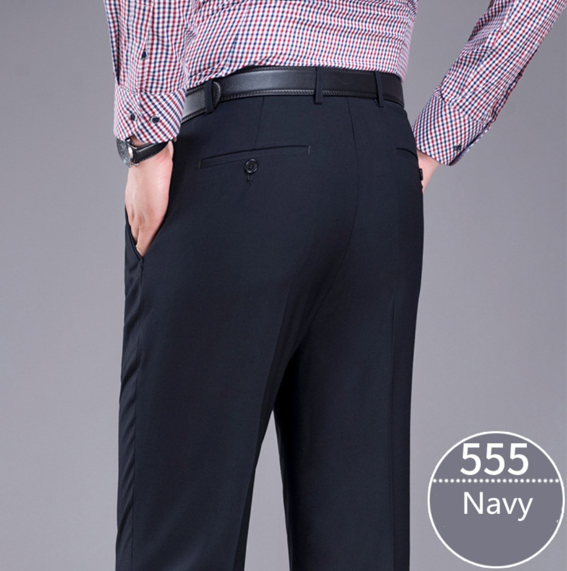 Navy 555 Mens Formal Trousers - SimonVon Shop