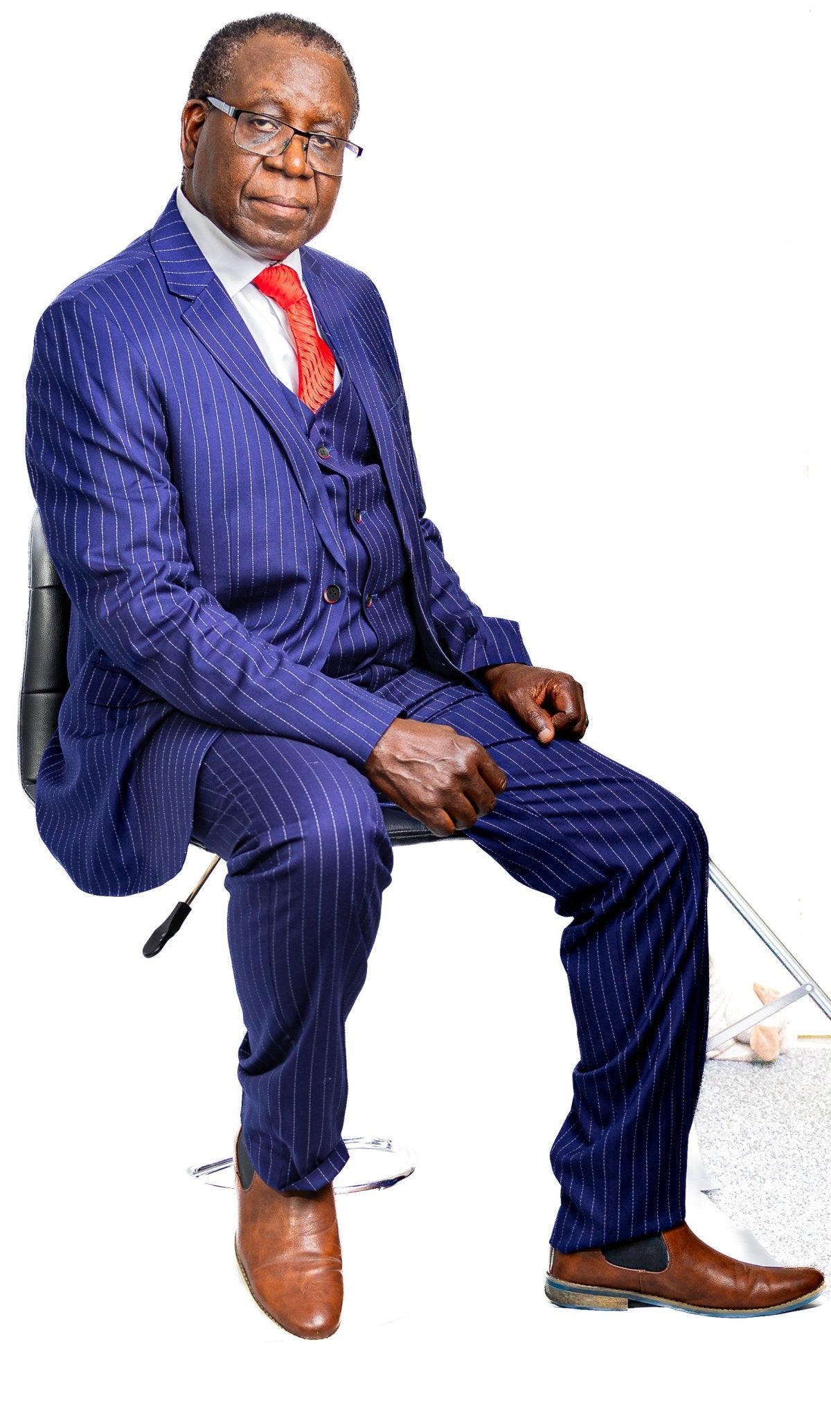 One Button Men's Striped Three-piece Suit, Jacket + Vest + Pants, Wedding Party Formal Wear, Plaid Suit-UY308017 - SimonVon Shop