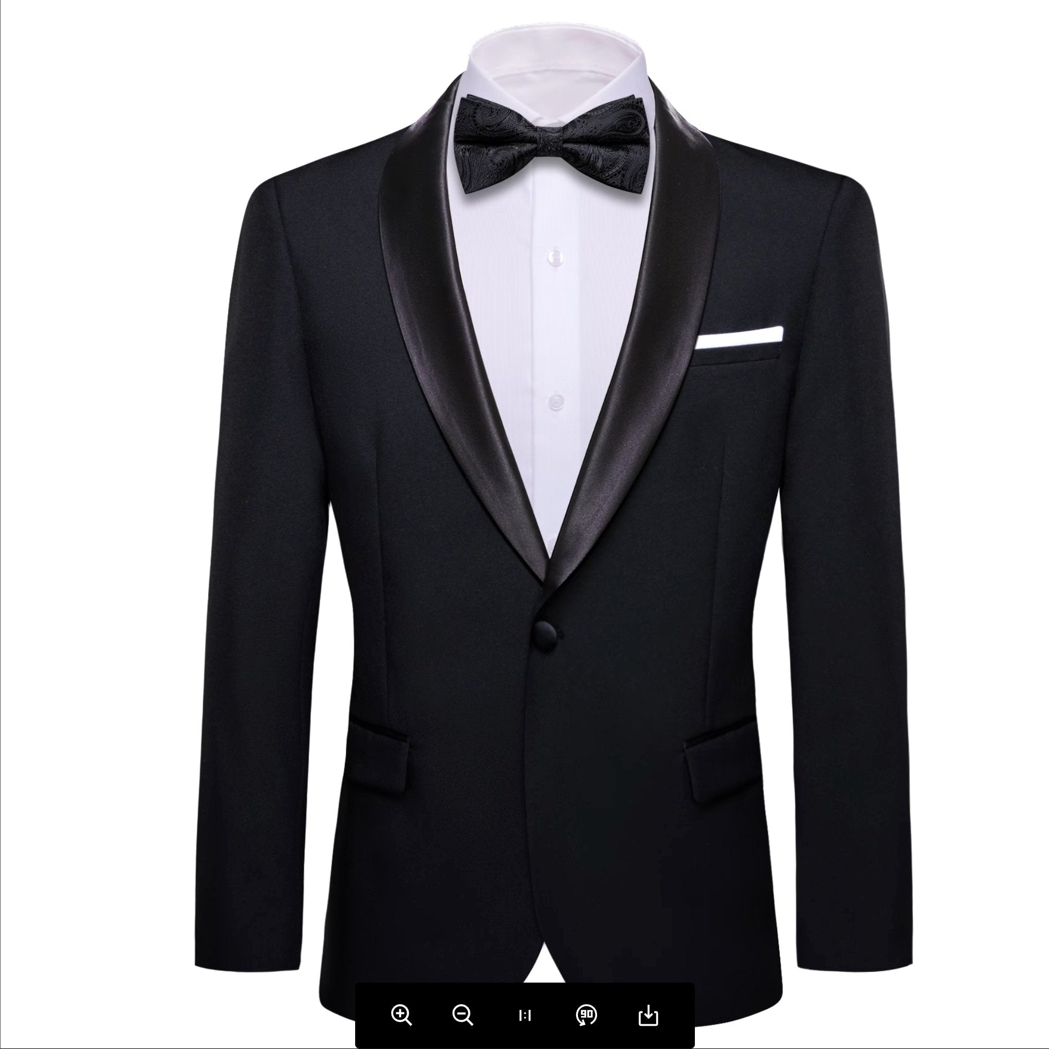 Simon Von Dress Party Black Suit Jacket Slim One Button Stylish Blazer-XX-0044 - SimonVon Shop