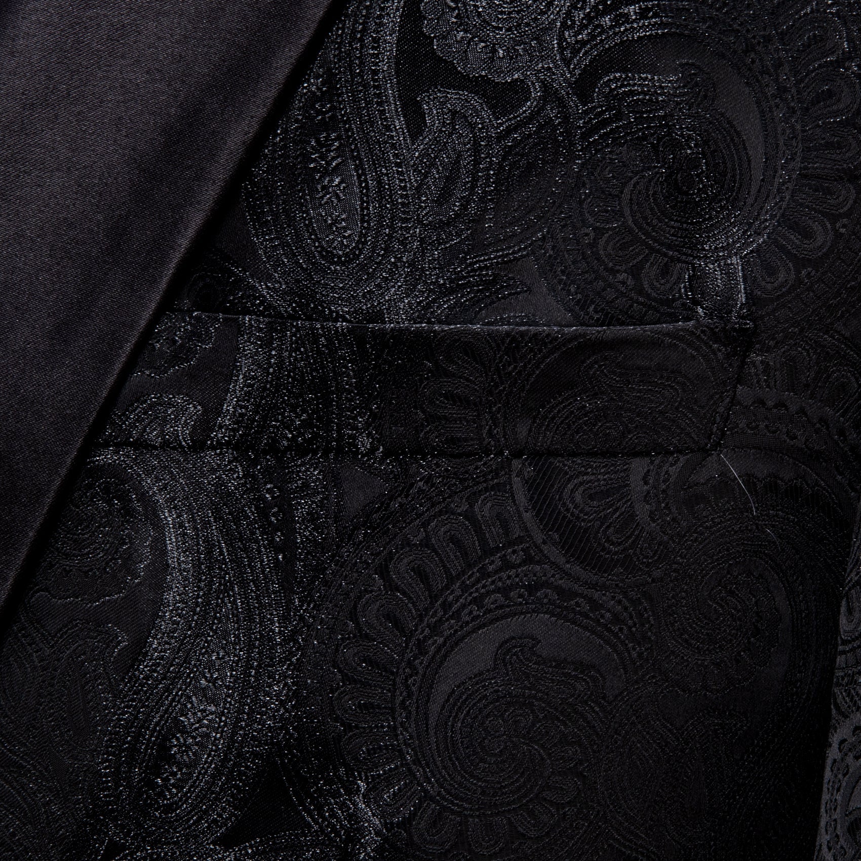 Simon Von Wedding Suit Black Paisley Jacquard Blazer - XX - 0021 - SimonVon Shop