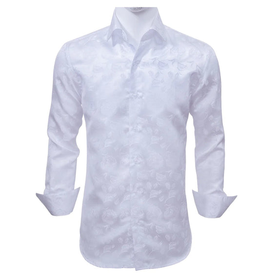 Simon Von White Floral Shirt - CY - 0002 - SimonVon Shop