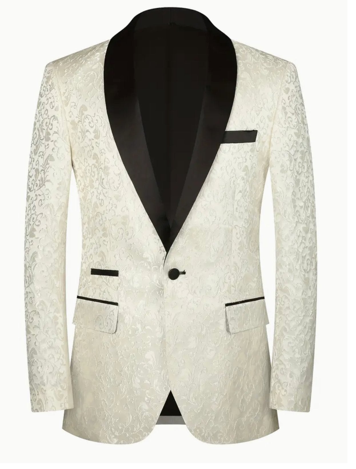 Stylish Jacquard Shawl Lapel Blazer for Men -XT208592 - SimonVon Shop