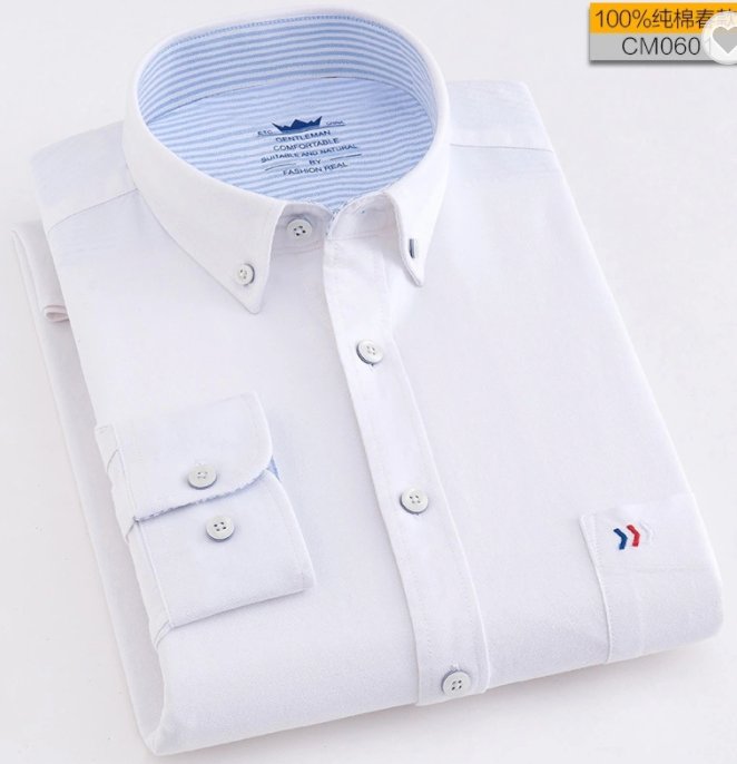 White High - Quality Business and Casual shirt Cotton Long sleeve - SimonVon Shop
